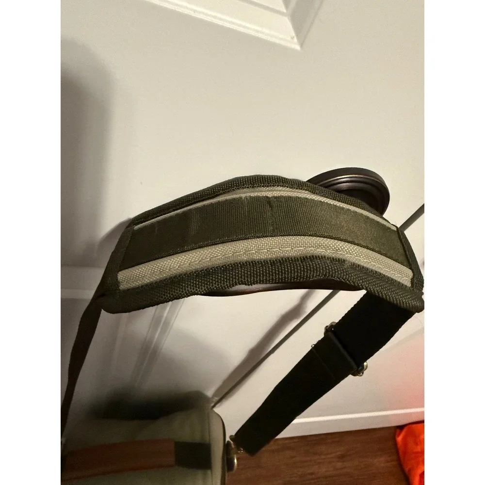 Eddie Bauer‎ Insulated Lunch Bag Cooler Medium Olive Green Brown Crossbody Strap